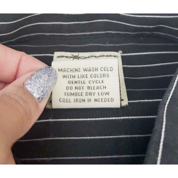 Gunnison Creek Outfitters Black Striped Button-Down Mens Size 2XLT - Picture 4 of 7